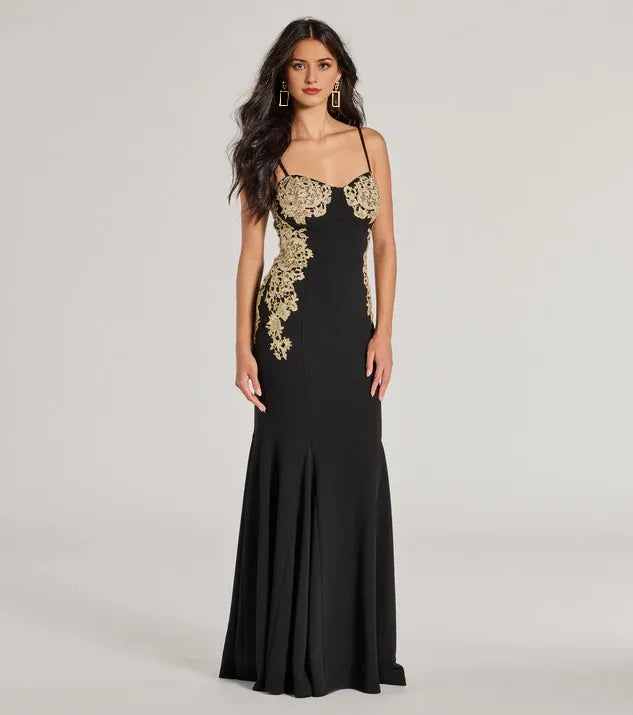 Elegant Mermaid Sweetheart Neck Sleeveless Backless Floor-Length Prom Dress